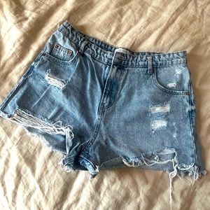 Washed Up Jean Shorts